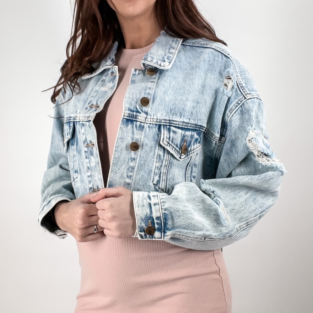 Denim Cropped Jacket